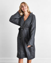Women Linen Classic Robe