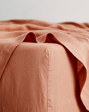 Hazelnut 100% Flax Linen Fitted Sheet