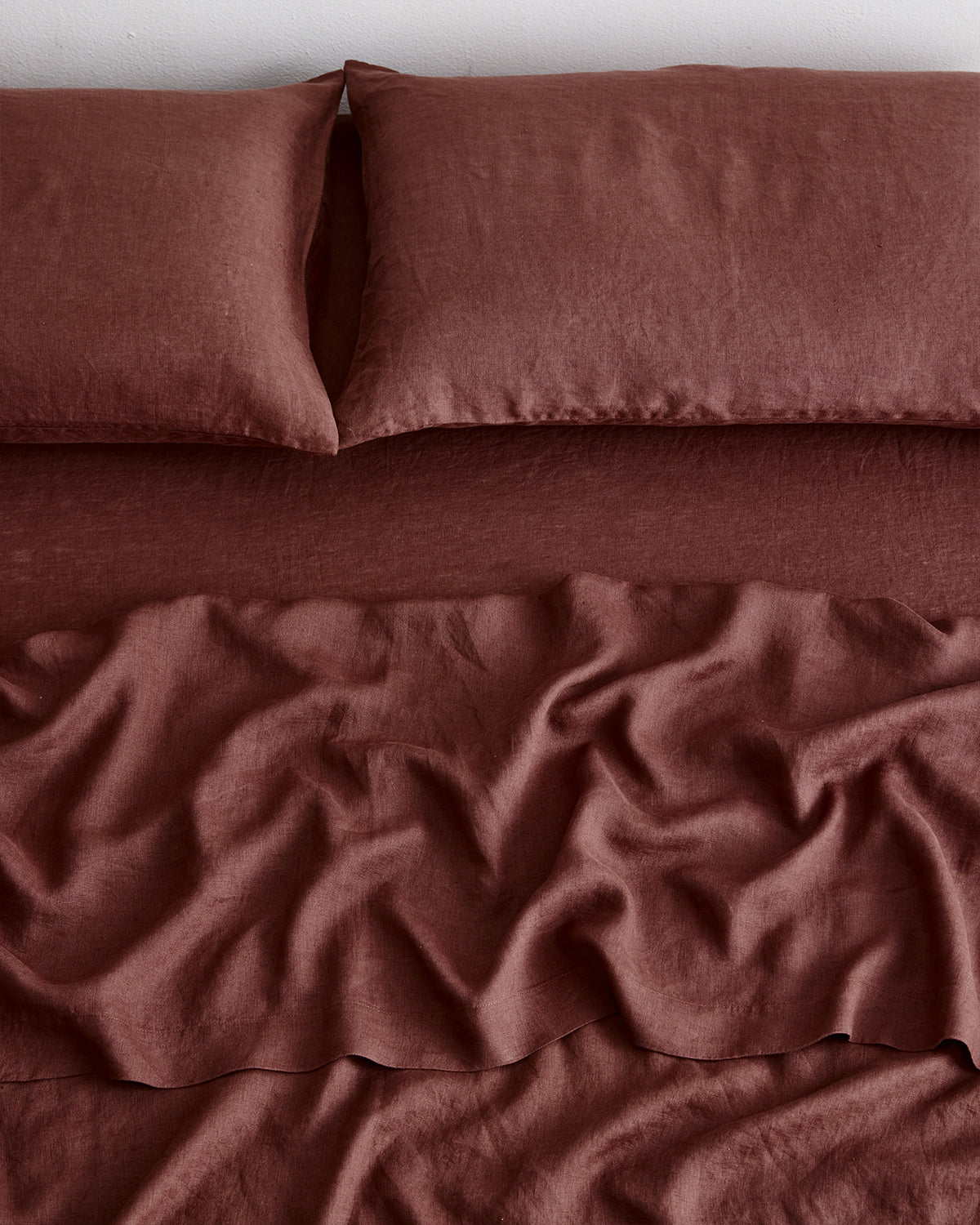 Cacao 100% Flax Linen Fitted Sheet