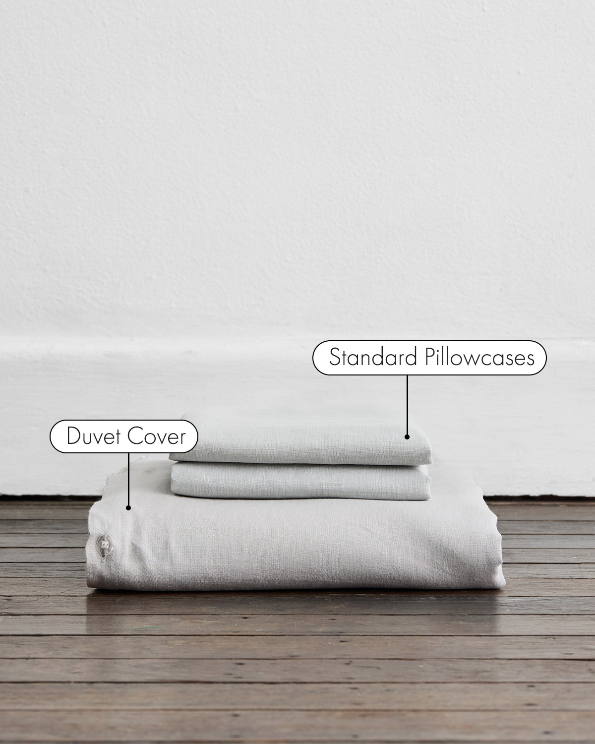 Fog 100% Flax Linen Duvet Cover Sets