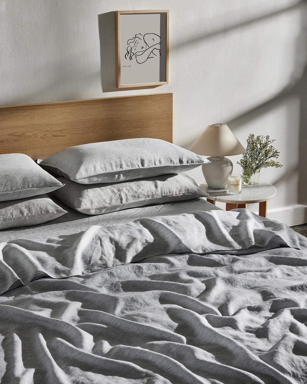 Fog 100% Flax Linen Bedding Set