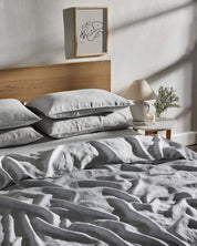 Fog 100% Flax Linen Bedding Set