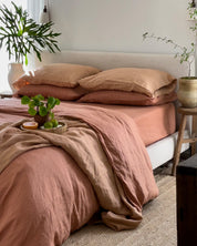 Hazelnut Flax Linen Duvet Cover