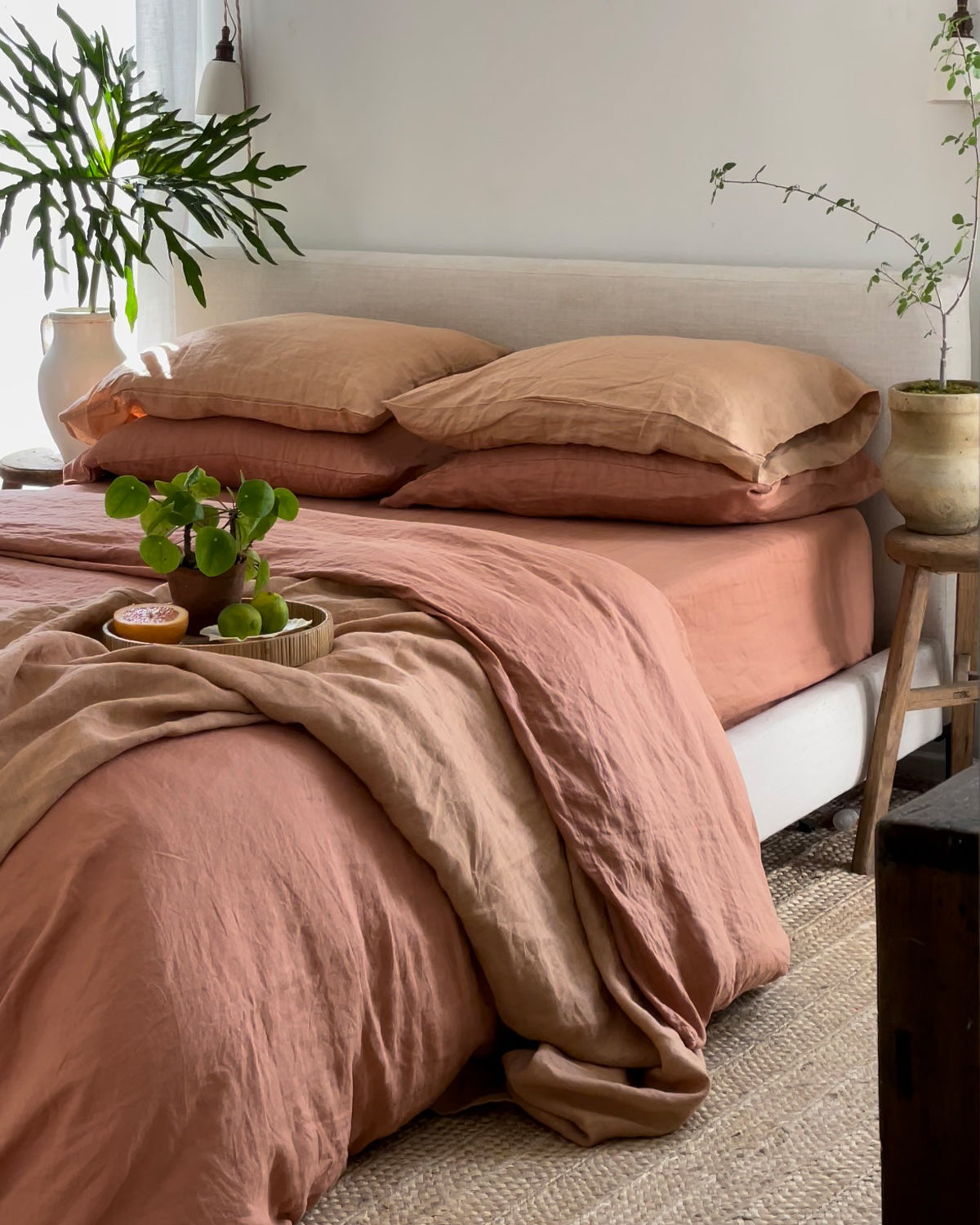 Hazelnut 100% Flax Linen Duvet Cover Sets