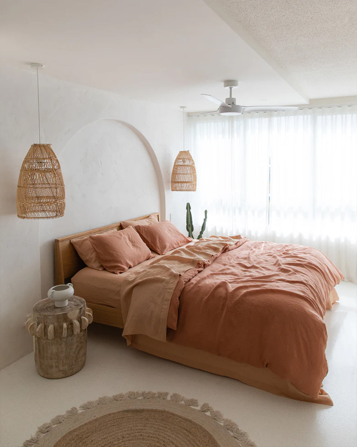 Hazelnut Flax Linen Duvet Cover