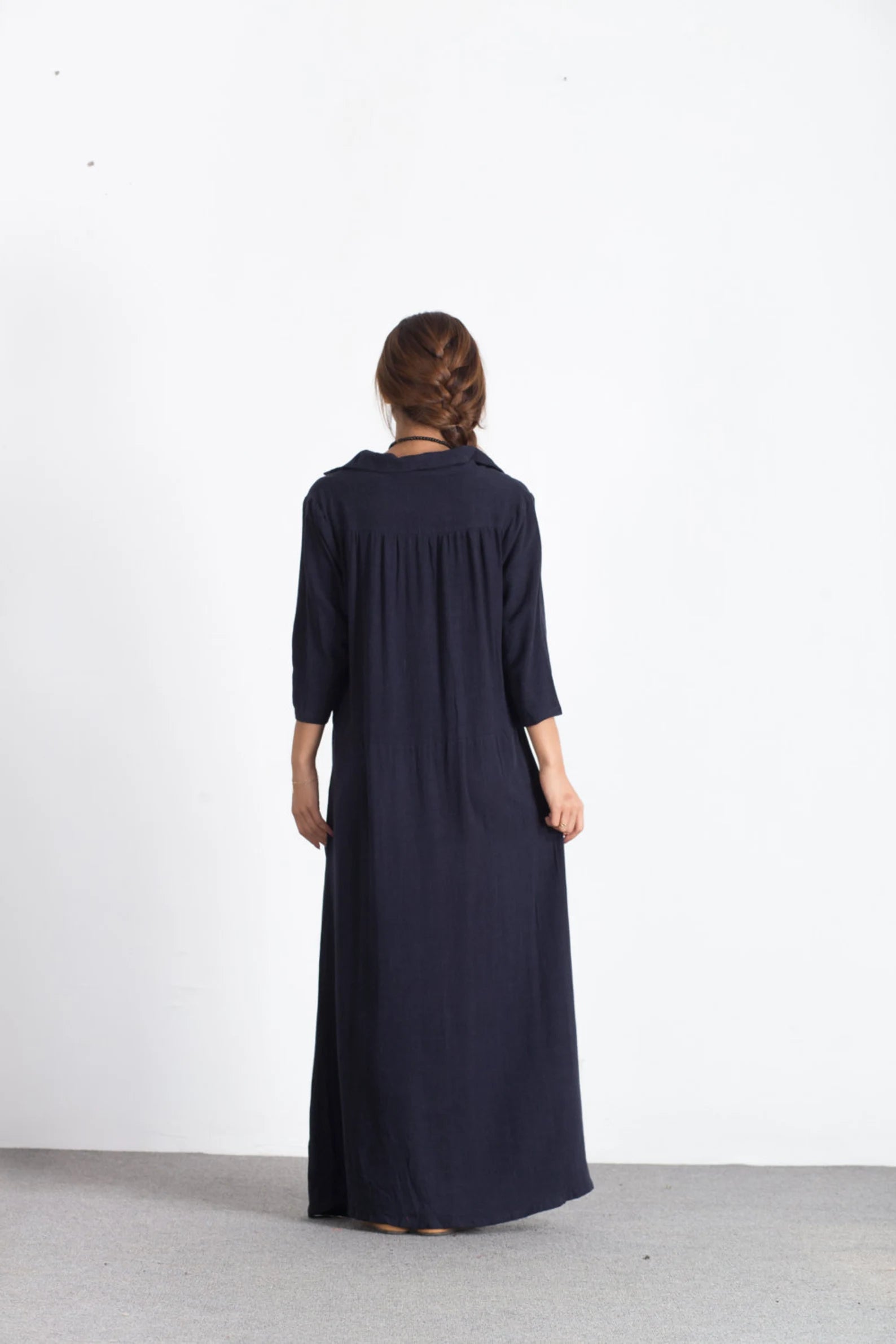 Linen Maxi Dress Oversize