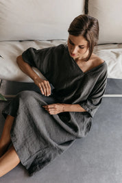 Linen dress kaftan