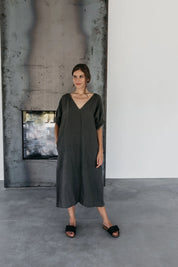 Linen dress kaftan