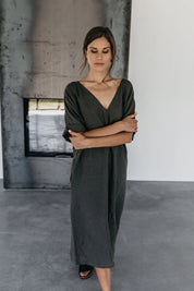 Linen dress kaftan