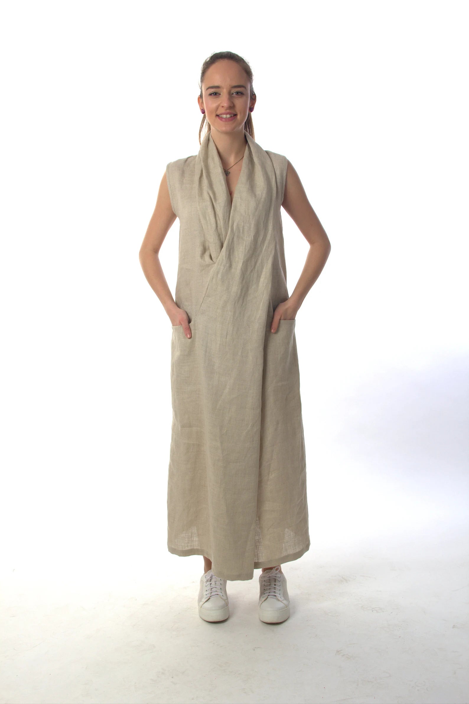 Linen Kimono Style Dress