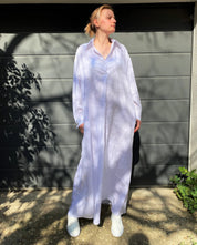 White Linen Shirt Dress BIG LONG OVERSIZE