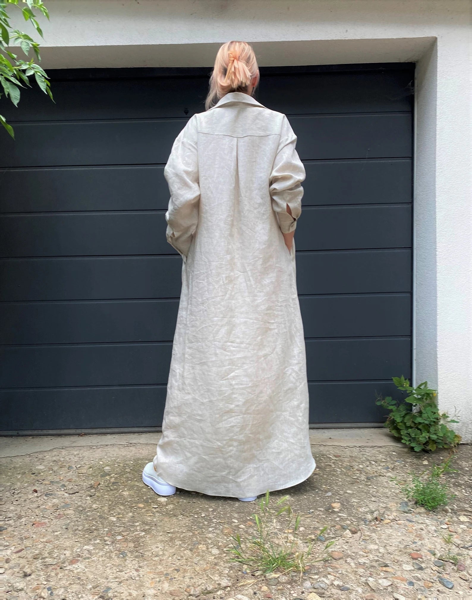 White Linen Shirt Dress