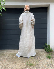 White Linen Shirt Dress