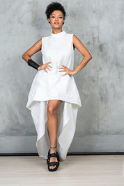 White linen Kaftan dress