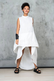 White linen Kaftan dress