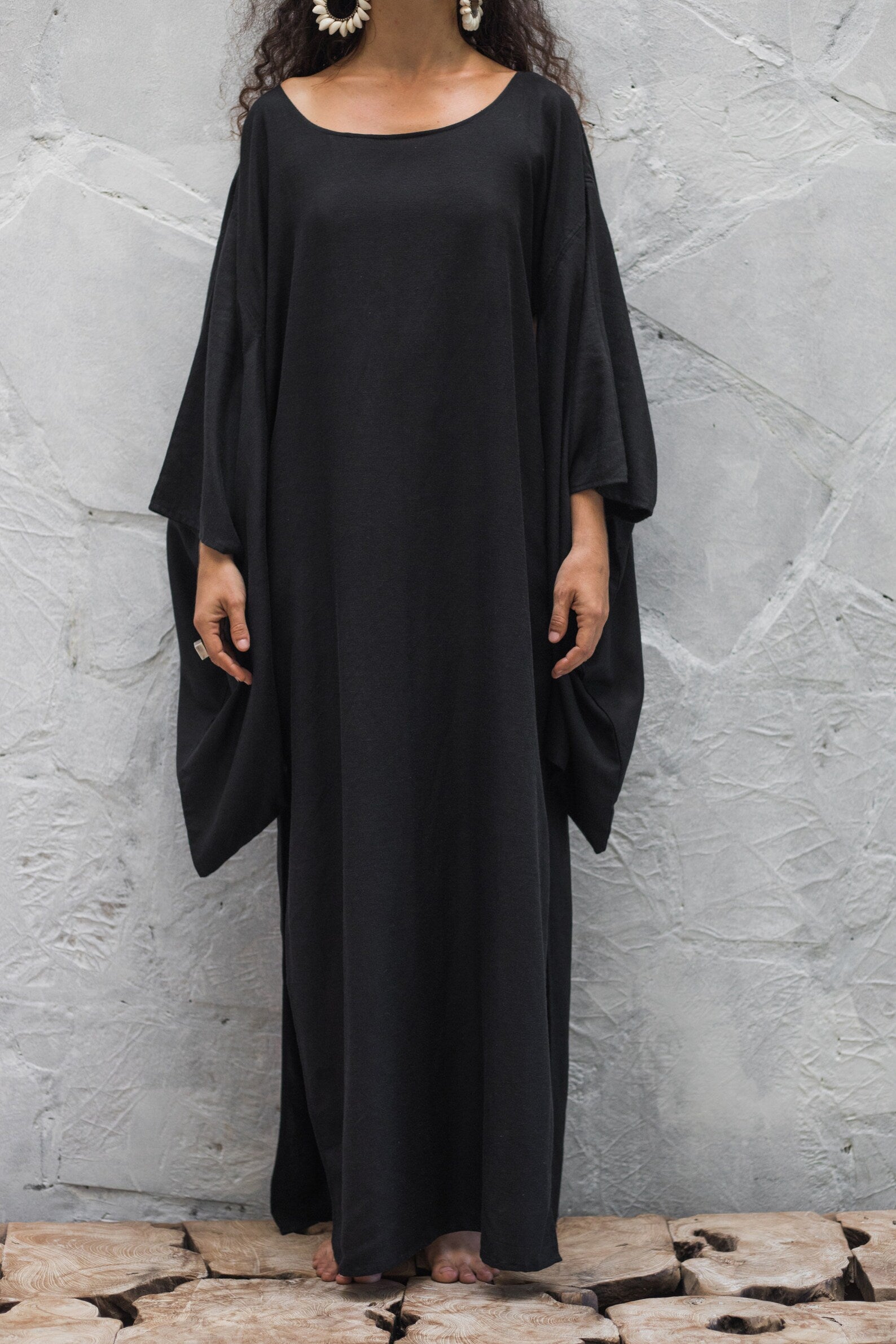 Oversize Kimono Linen Dress