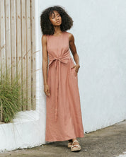 Black Long linen dress BORACAY