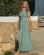 Black Long linen dress BORACAY