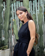 Black Long linen dress BORACAY