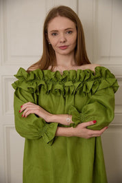Off shoulder Linen dress
