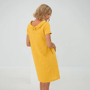 Simple Yellow Linen Dress