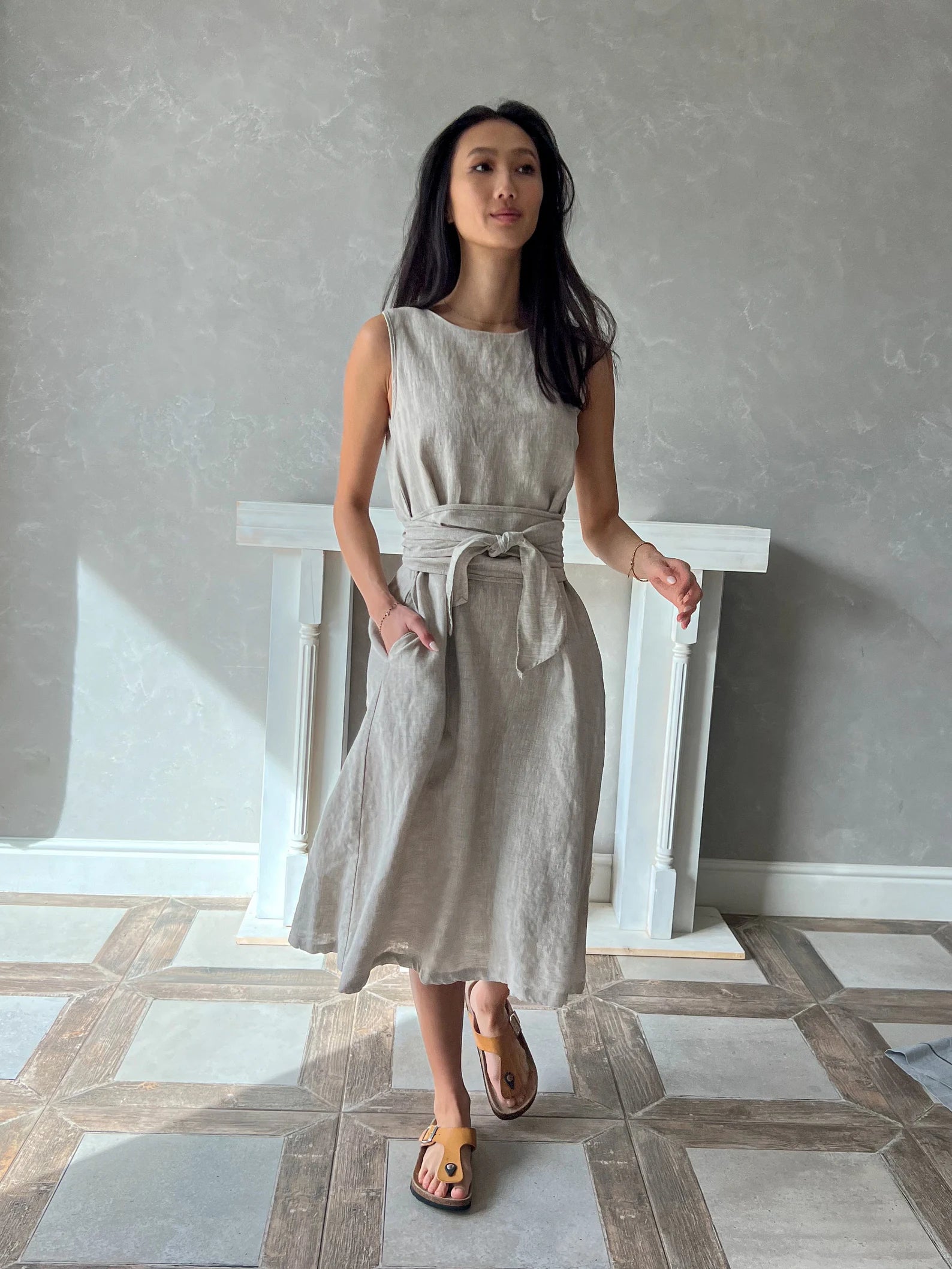 Linen Multiway Wrap Dress