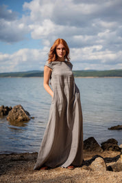 Classic Linen Maxi Dress
