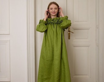 Off shoulder Linen dress