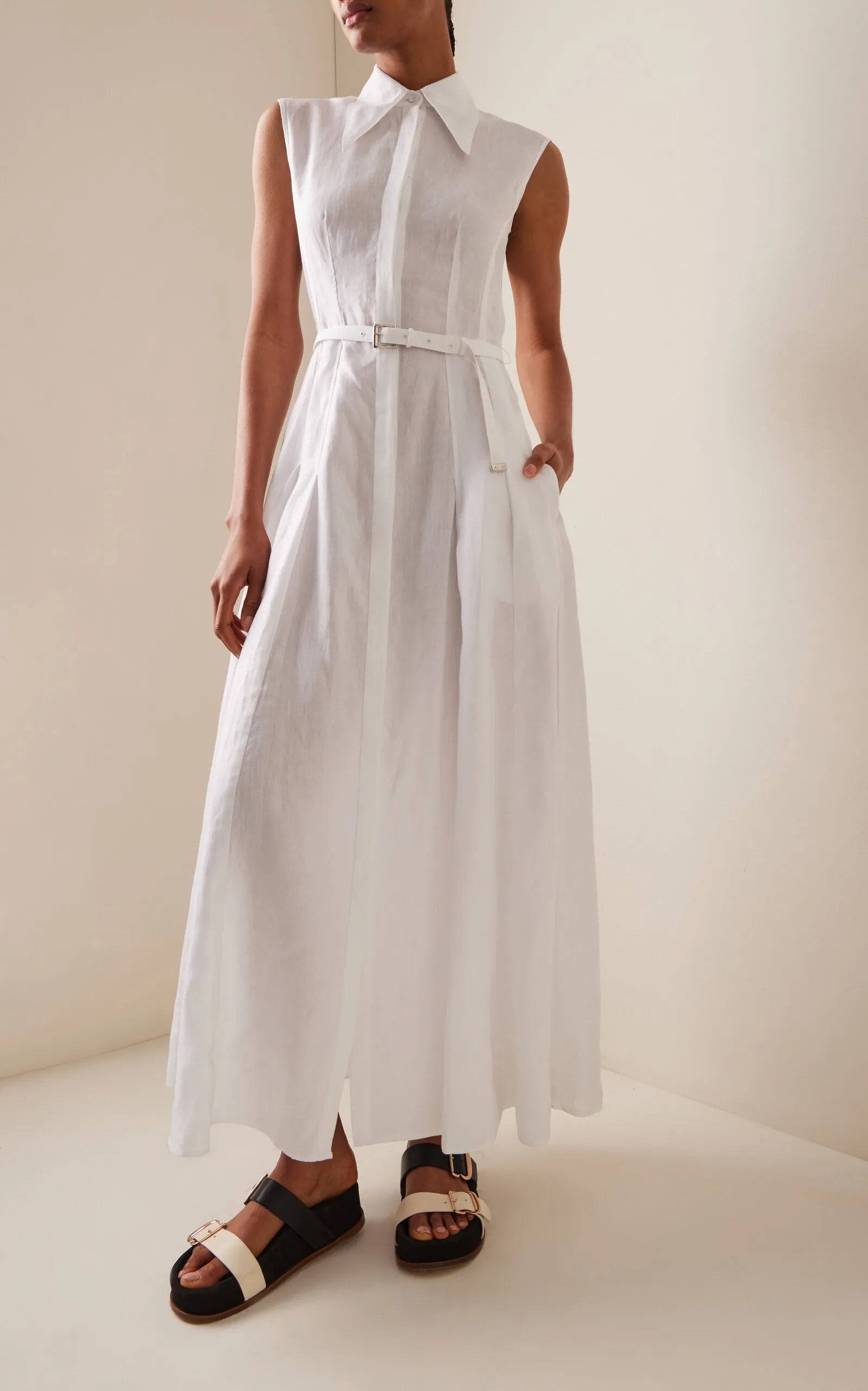 Durand Linen Maxi Shirt Dress