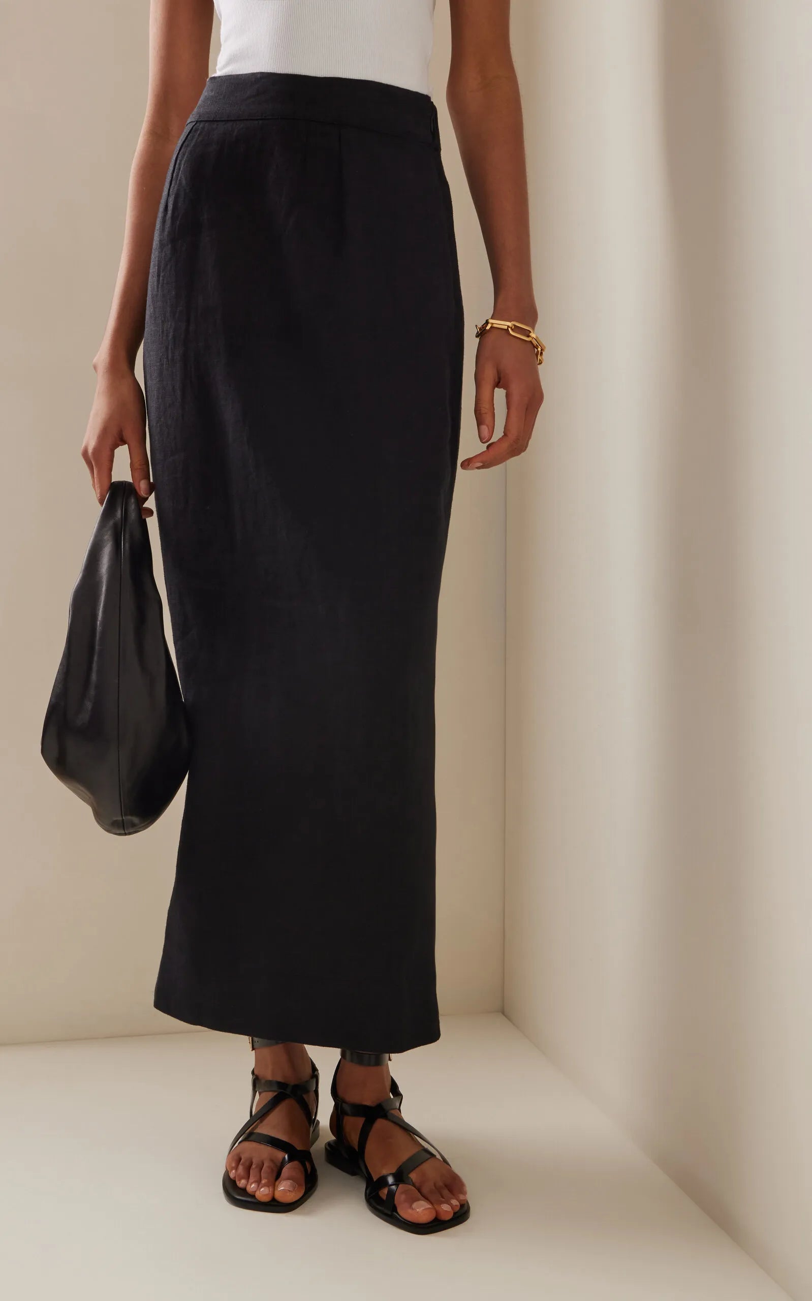 Exclusive Emma Linen Maxi Skirt