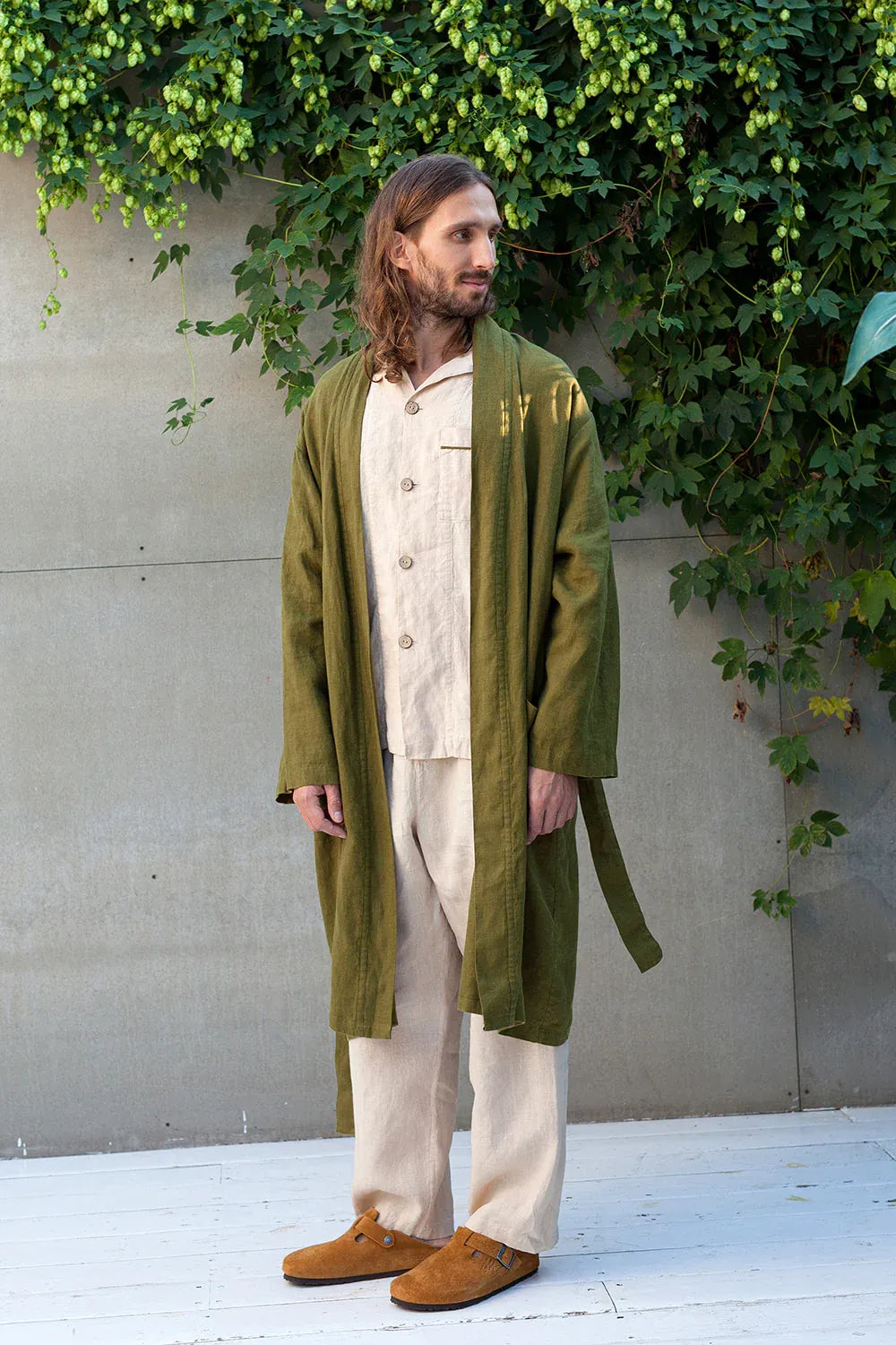Men's Linen Kimono Robe