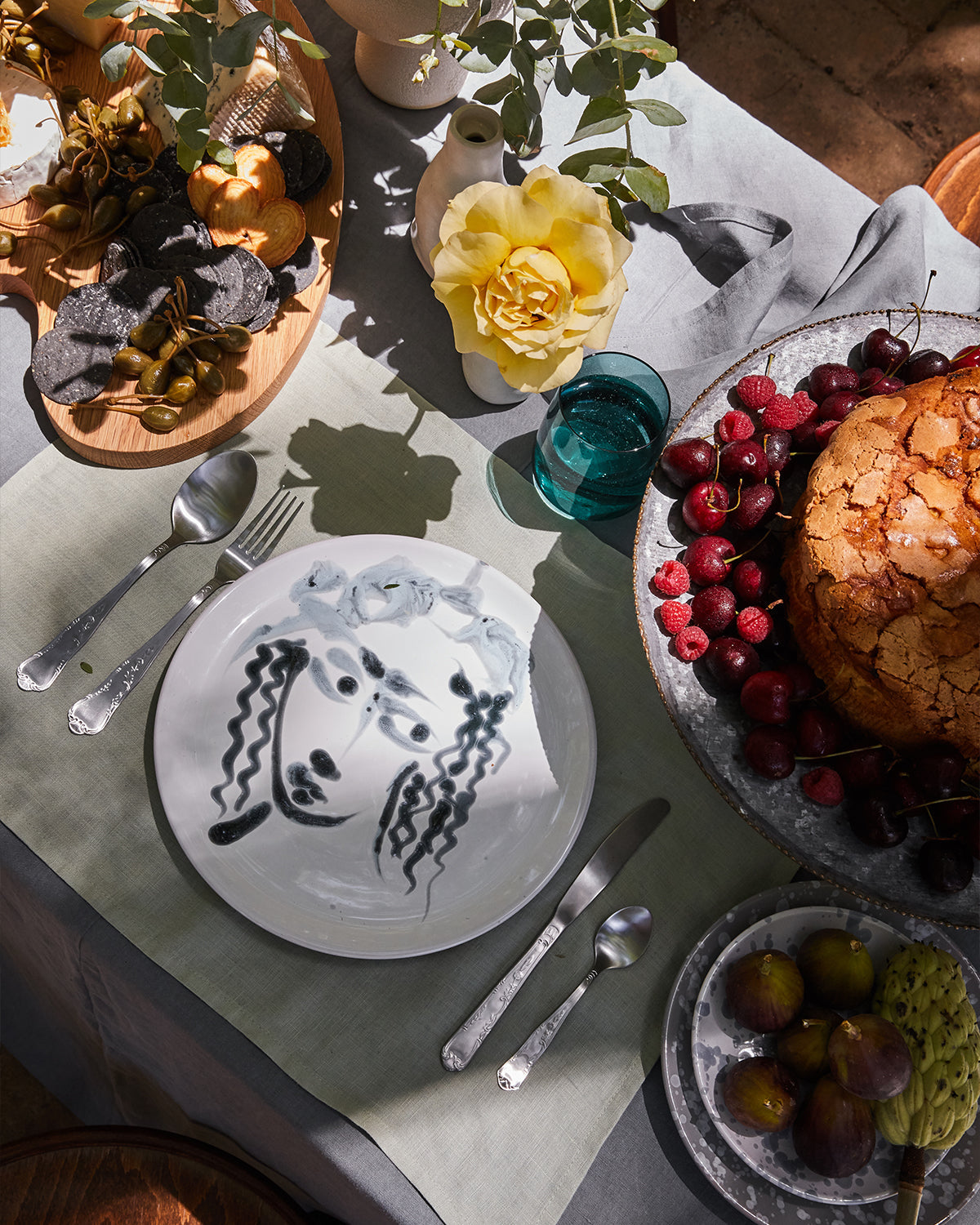 Linen Tablecloth in Mineral