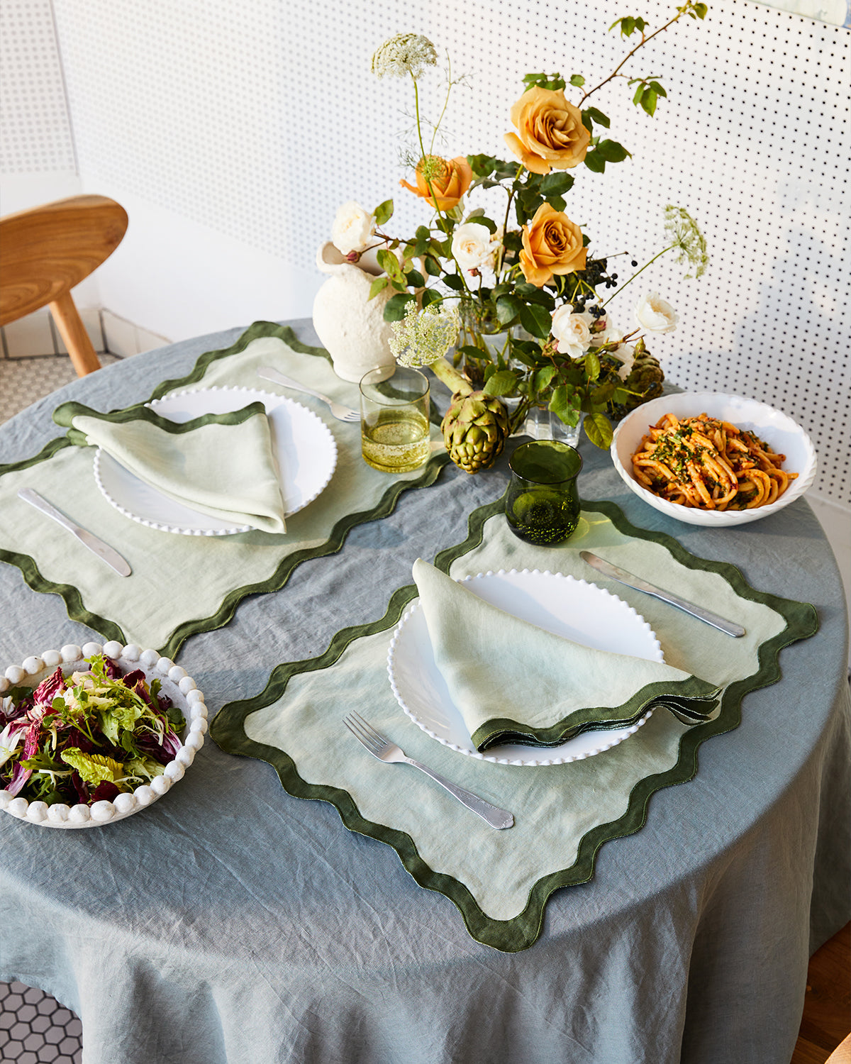Linen Tablecloth in Mineral