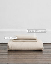 Oatmeal  100% Flax Linen Duvet Cover Sets