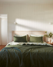 Olive 100% Flax Linen Duvet Cover Sets