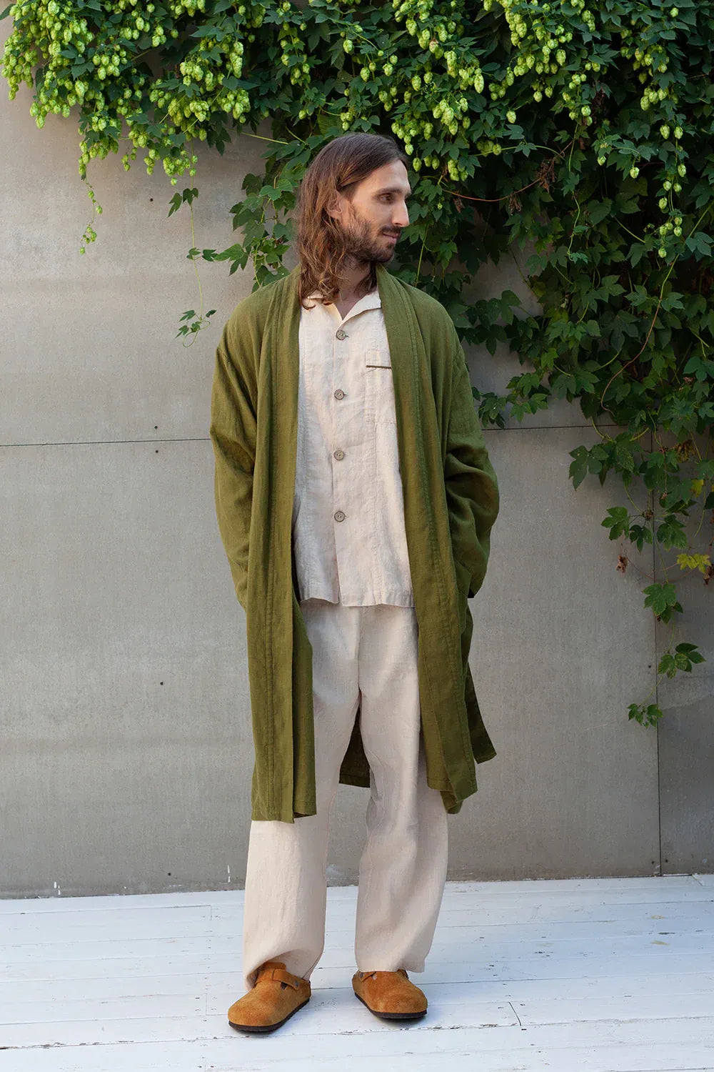 Men's Linen Kimono Robe