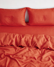 Paprika 100% Flax Linen Pillowcases (Set 2 pieces)