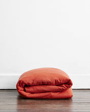 Paprika Flax Linen Duvet Cover