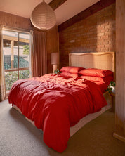 Paprika 100% Flax Linen Pillowcases (Set 2 pieces)