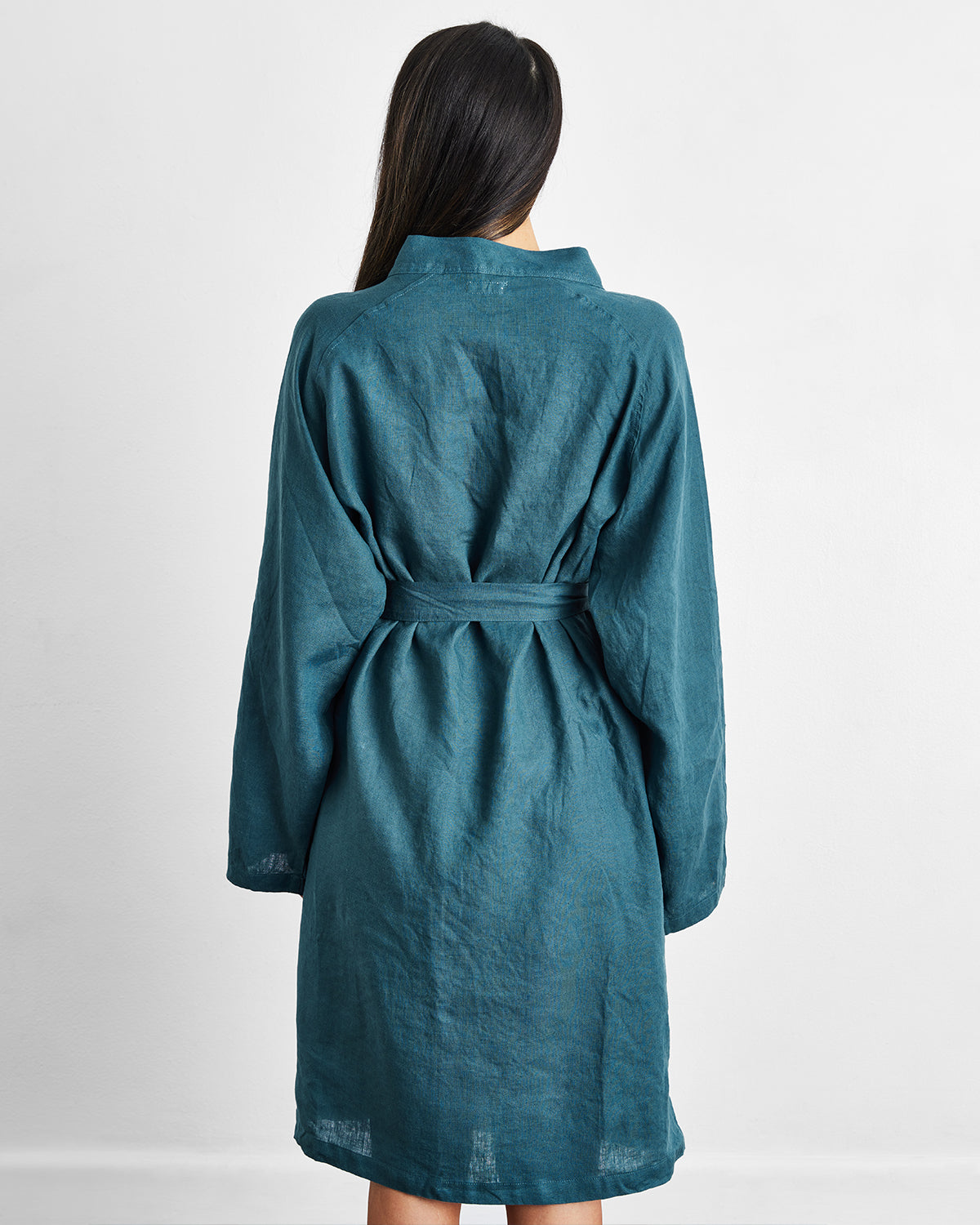 Women Linen Classic Robe