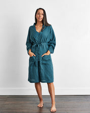 Women Linen Classic Robe