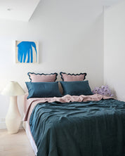 Petrol 100% Flax Linen Duvet Cover Sets