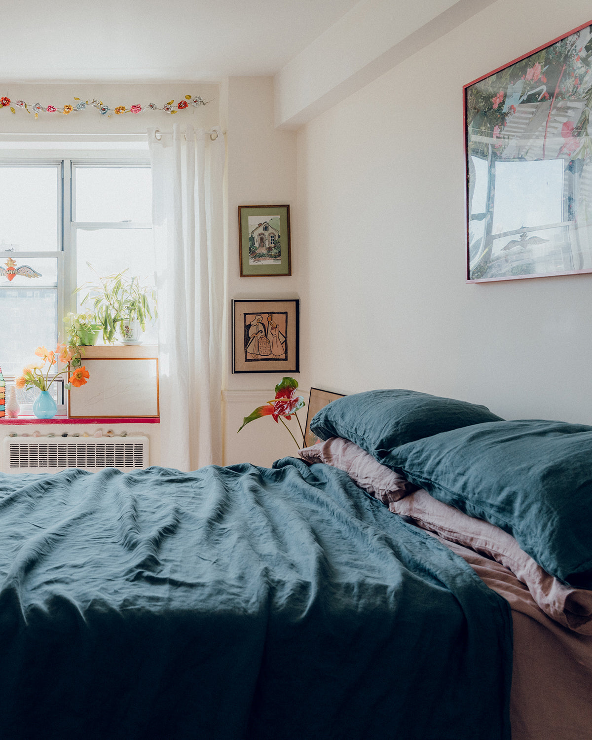 Petrol 100% Flax Linen Pillowcases (Set 2 pieces)