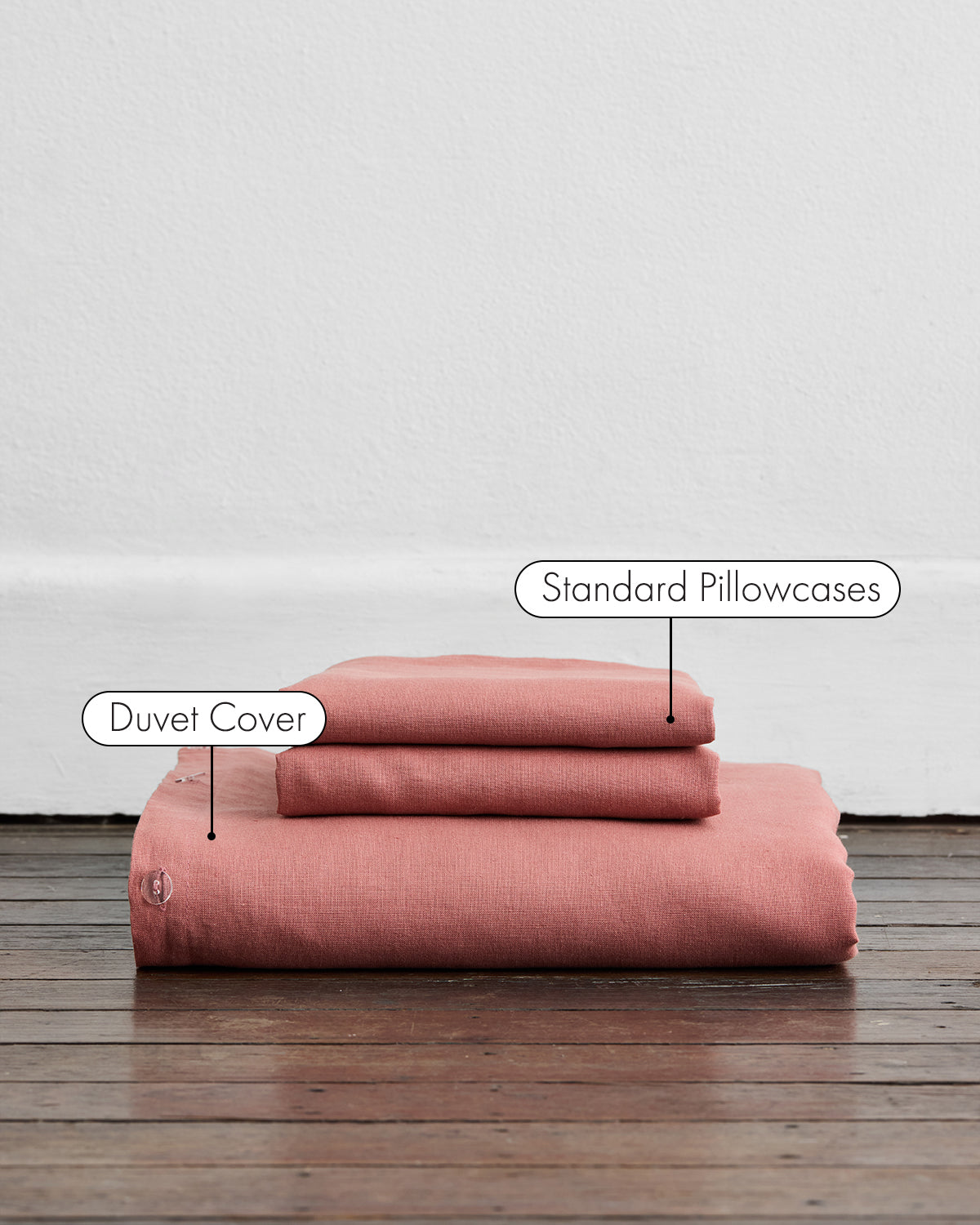 Pink Clay 100% Flax Linen Duvet Cover Sets