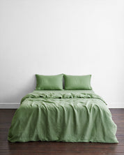 Pistachio Flax Linen Duvet Cover