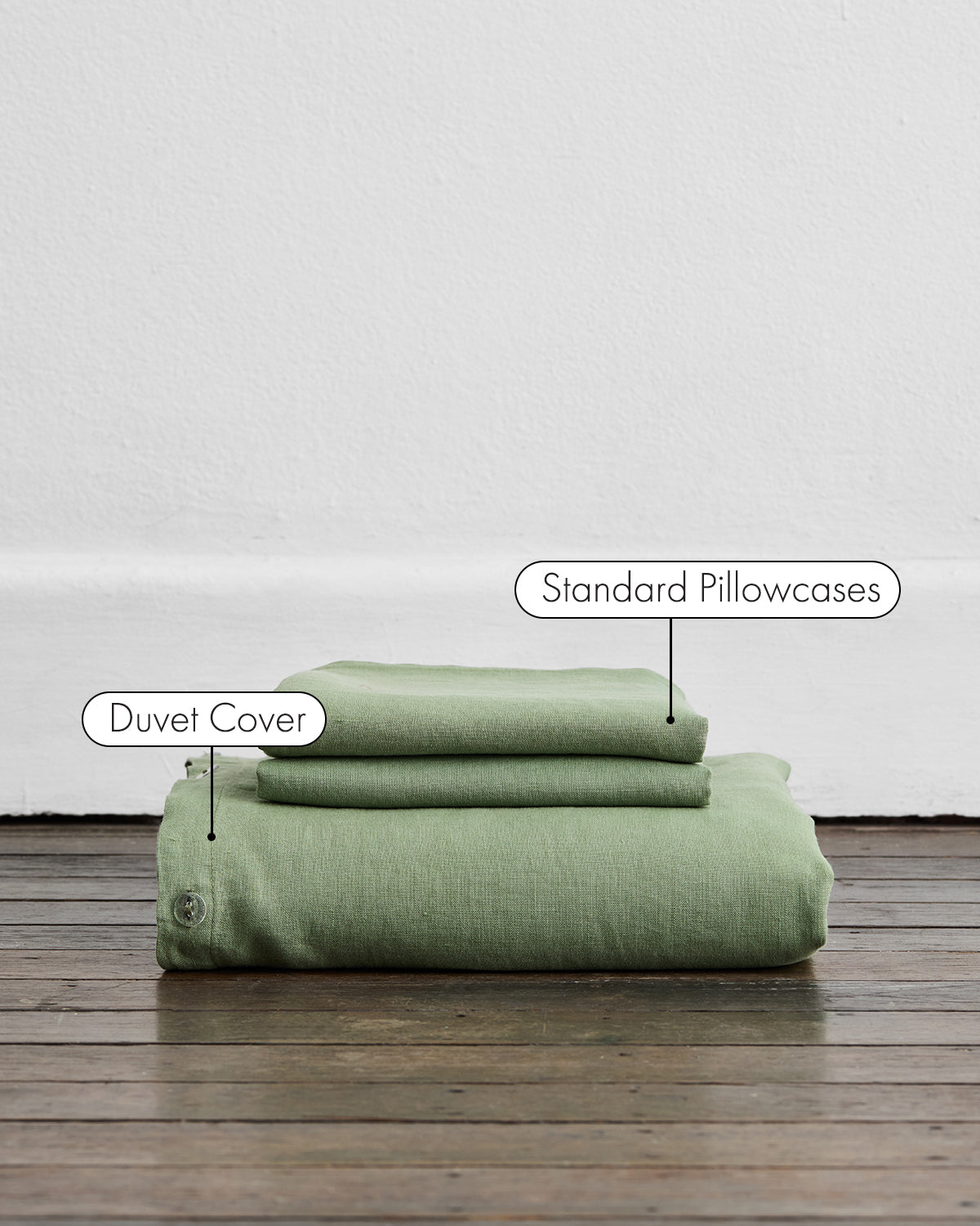 Pistachio 100% Flax Linen Duvet Cover Sets