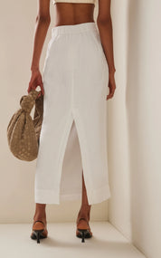 Exclusive Emma Linen Maxi Skirt