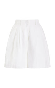 Marchello Pleated Linen Shorts