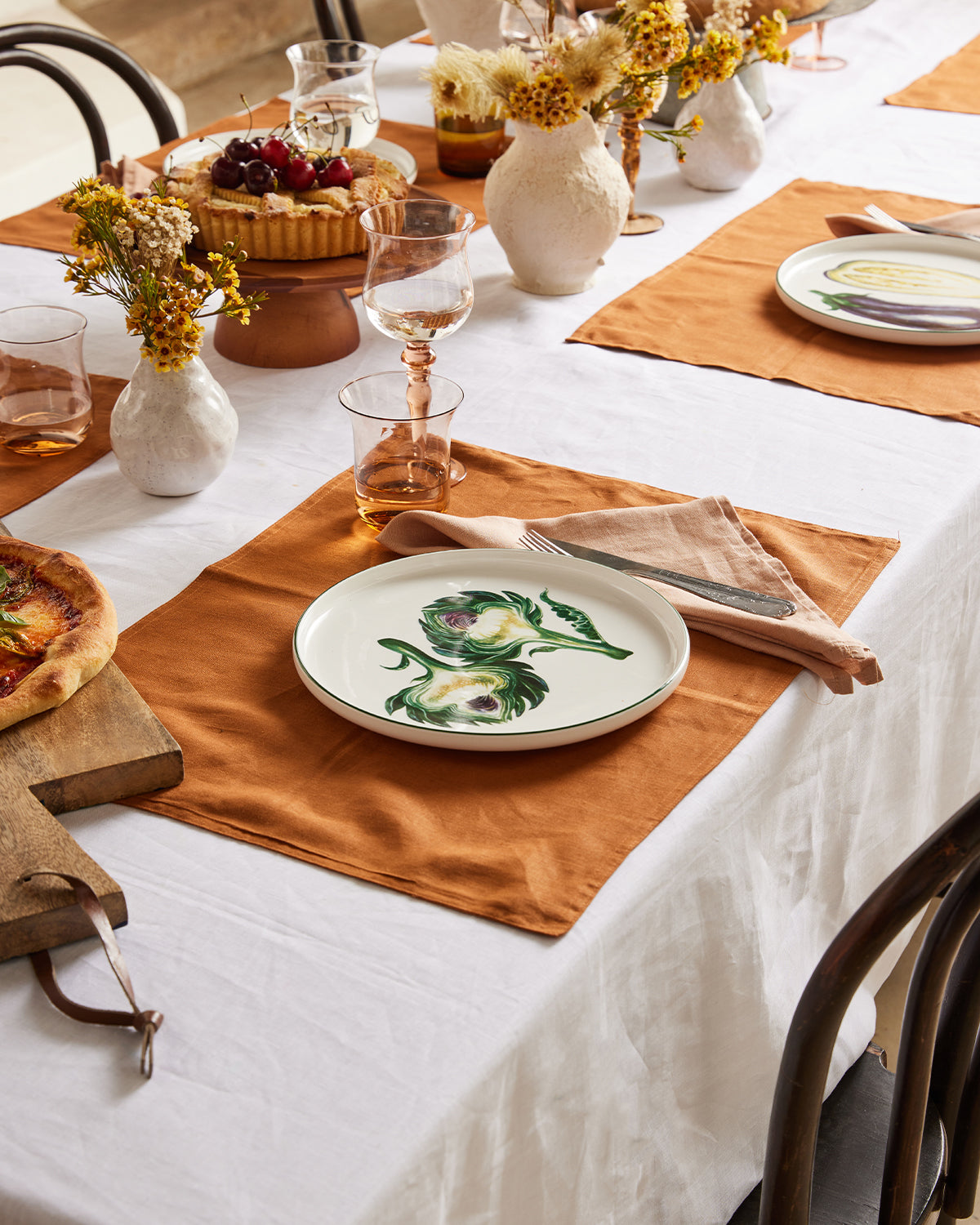 Rust Linen Placemats (Set 4 pieces)
