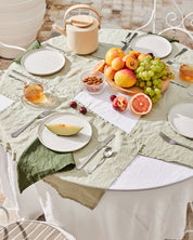 Olive Linen Napkins (Set of Four)